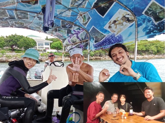 川地さん、1800本ダイブ、おめでとうございます！